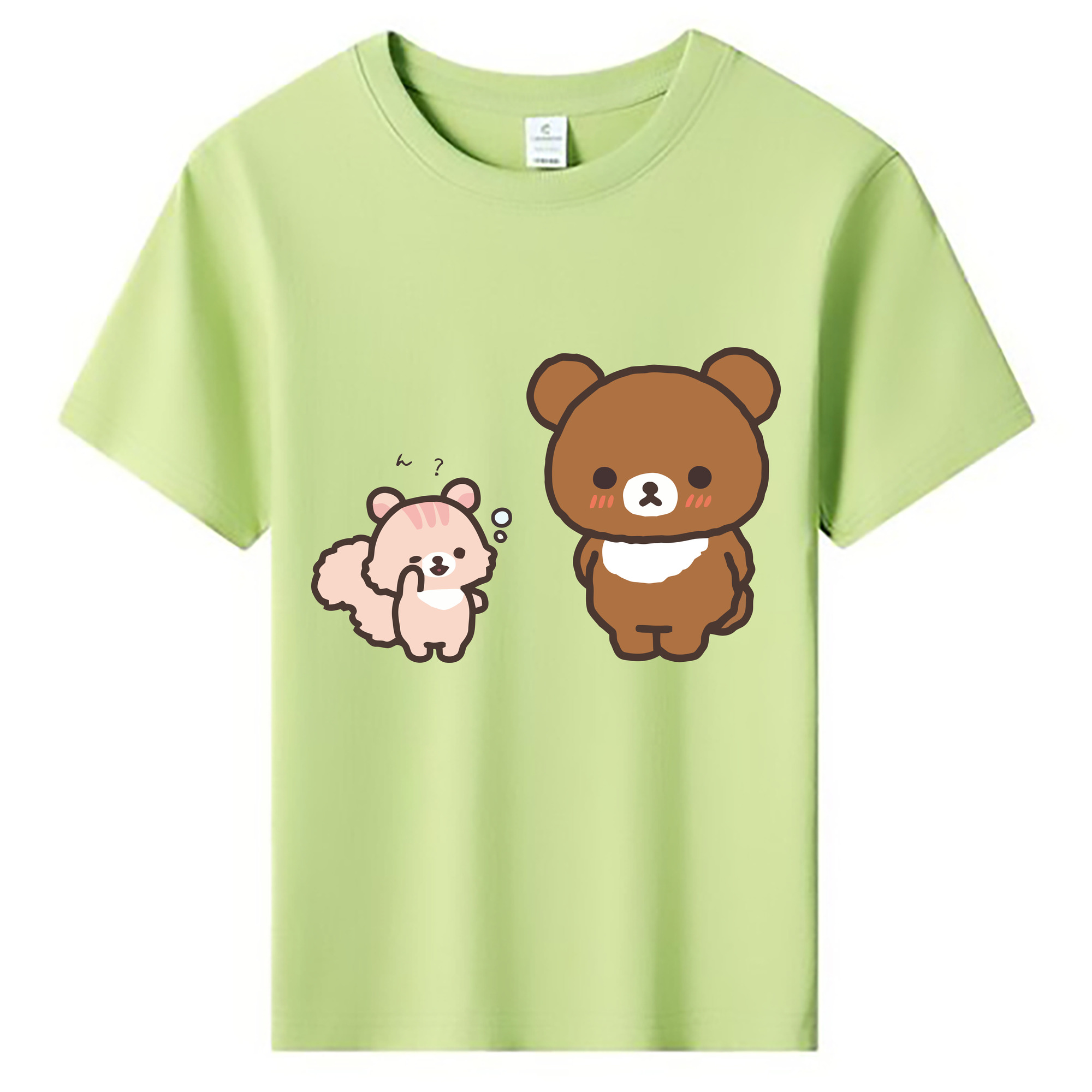 （画像用） リラックマ リラックマ キイロイトリ Rilakkuma Korilakkuma Kiiroitori 綿100％キッズTシャツ（フロントプリント）